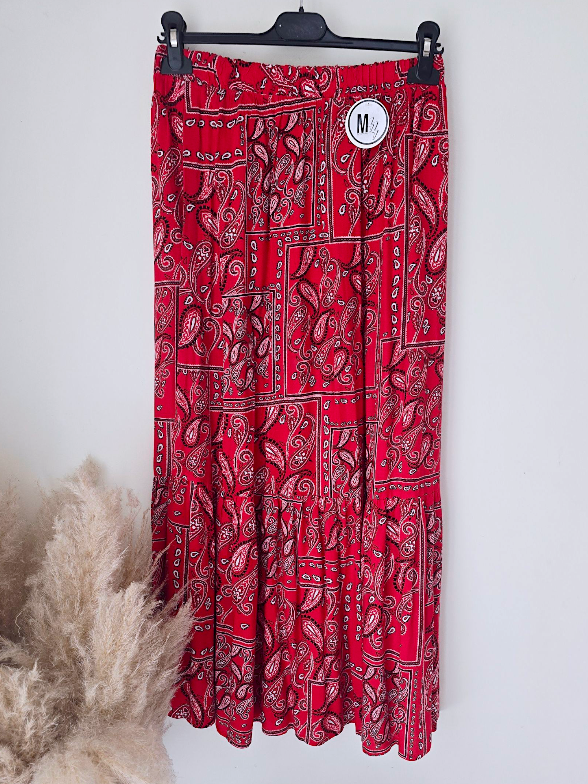 Jupe longue bandana rouge
