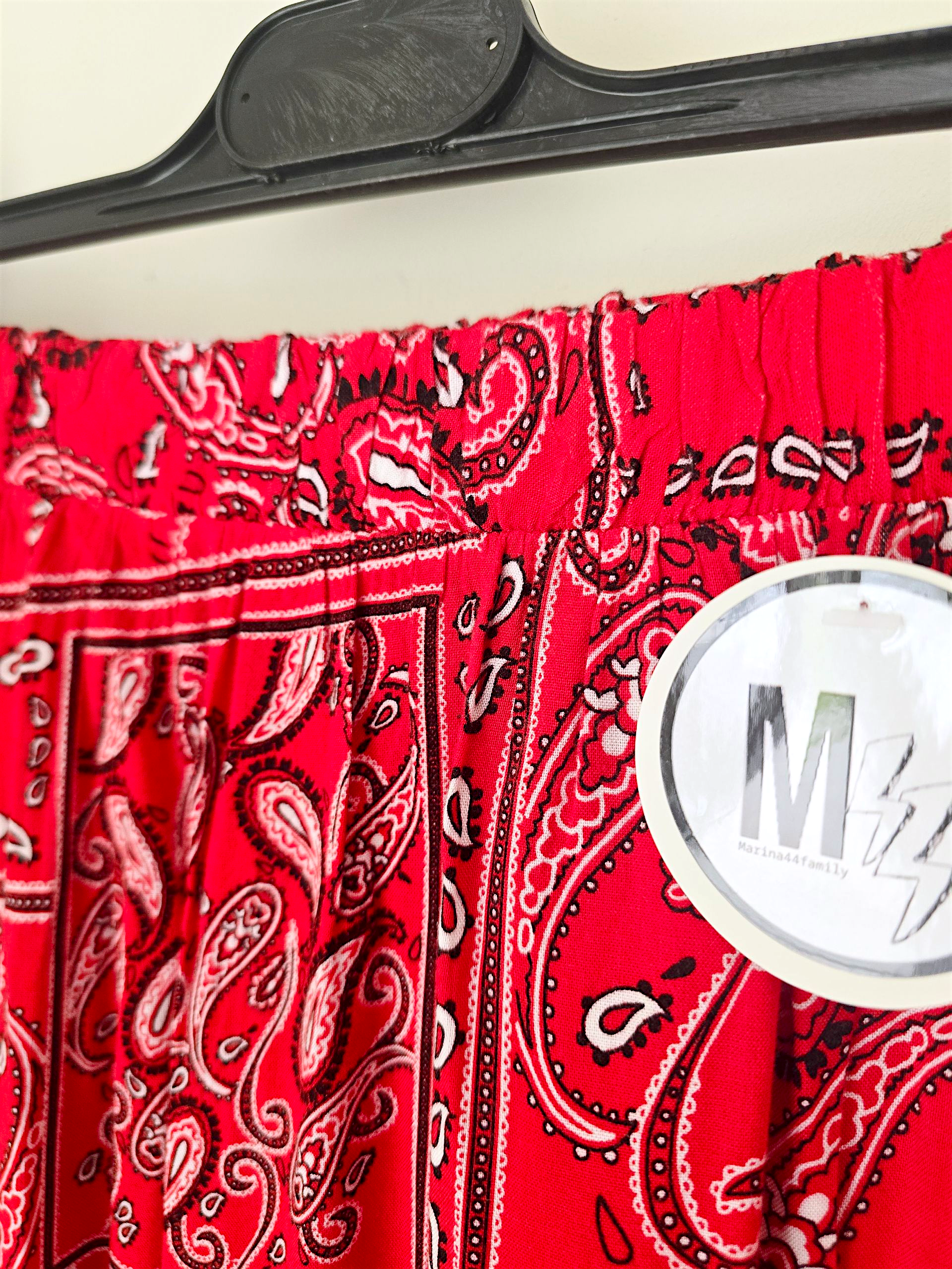 Jupe longue bandana rouge