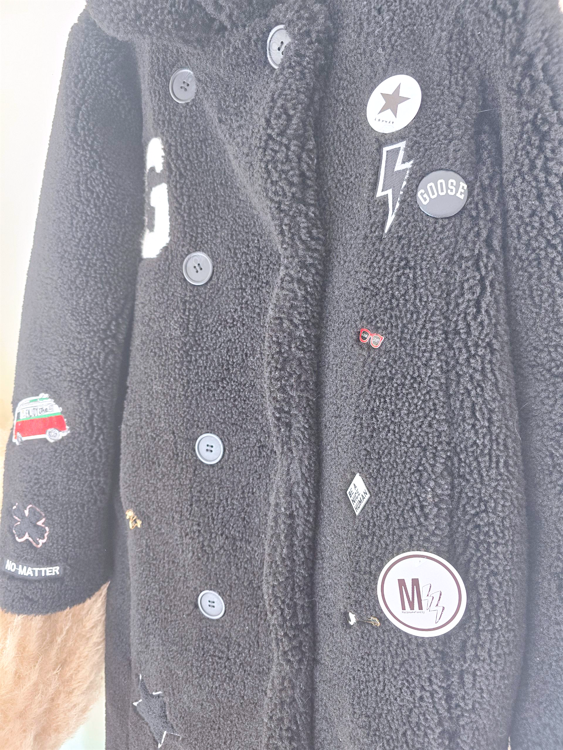 🔥Manteau bouclette à écussons