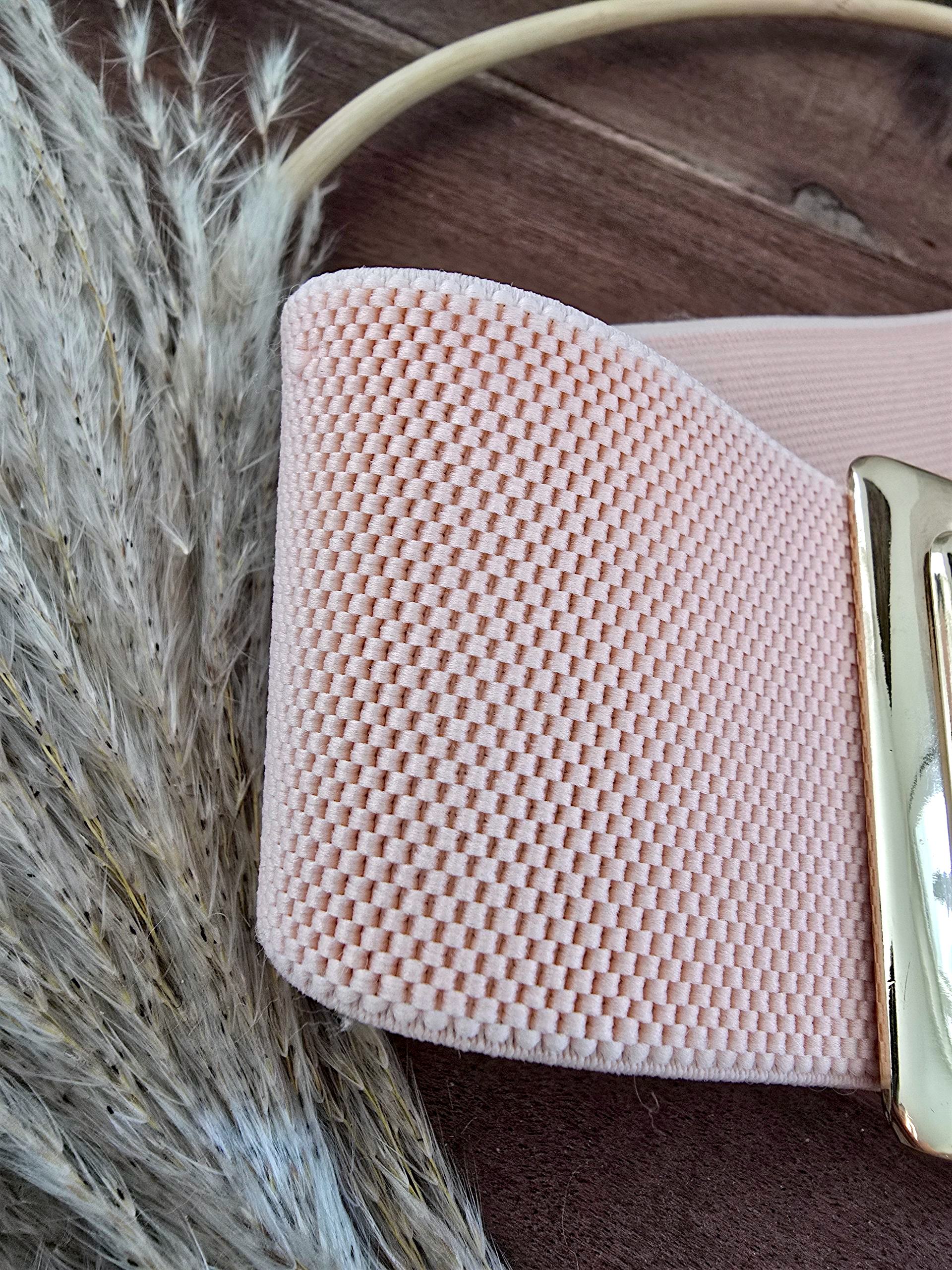 Ceinture rose élastiquée