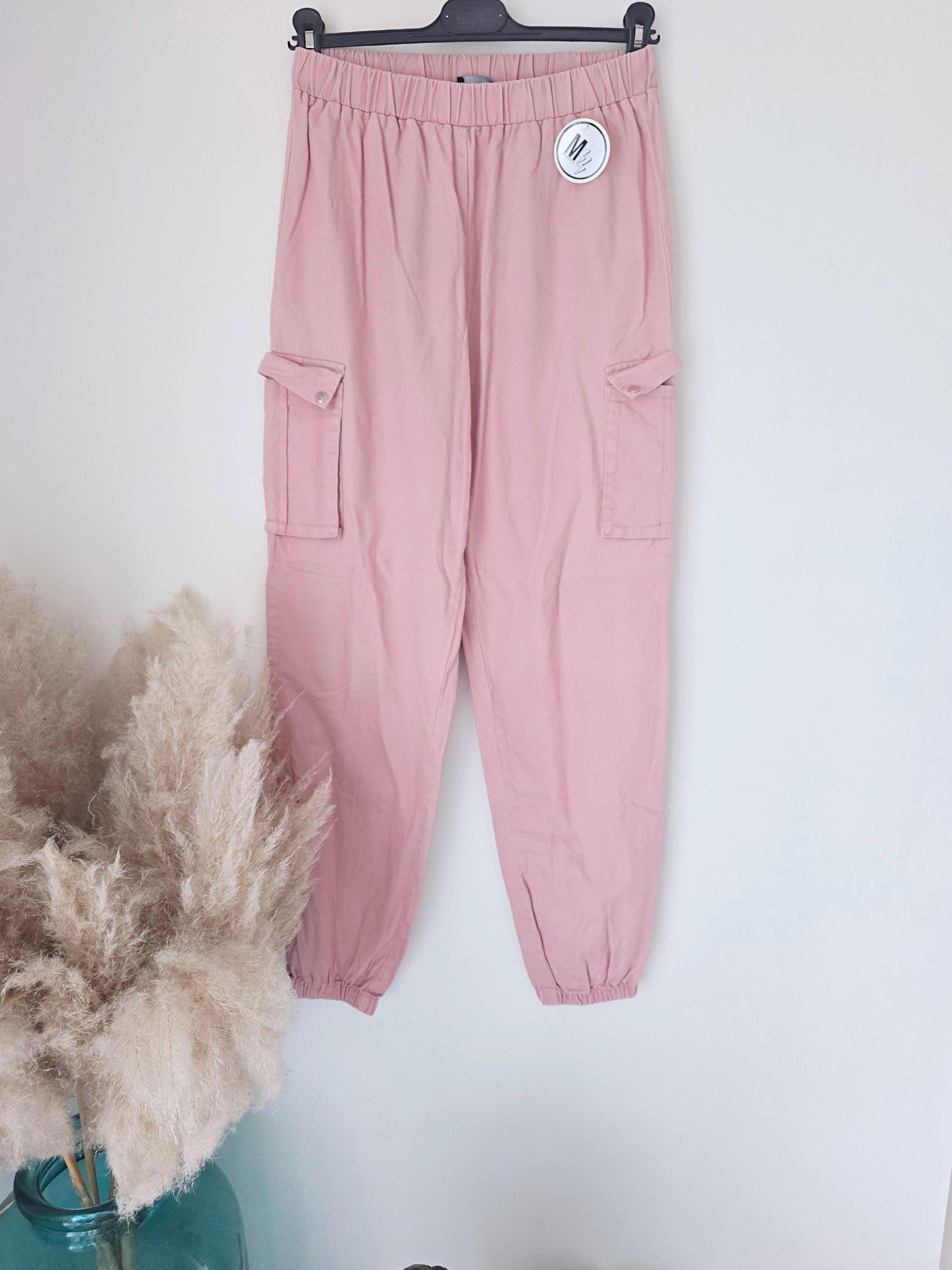 Pantalon cargo rose
