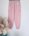 Pantalon cargo rose