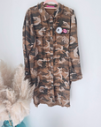 Robe chemise camouflage kiss