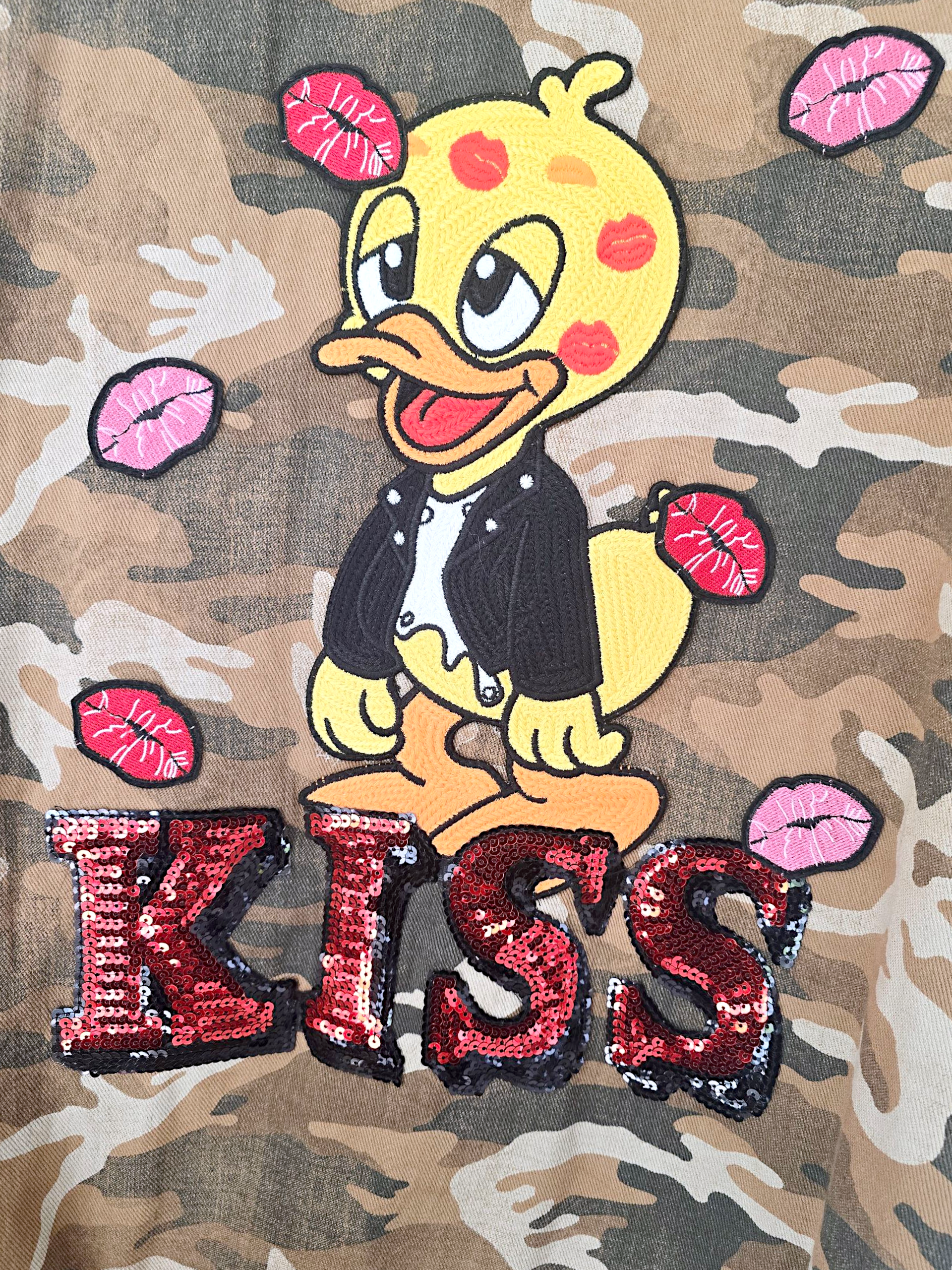 Robe chemise camouflage kiss