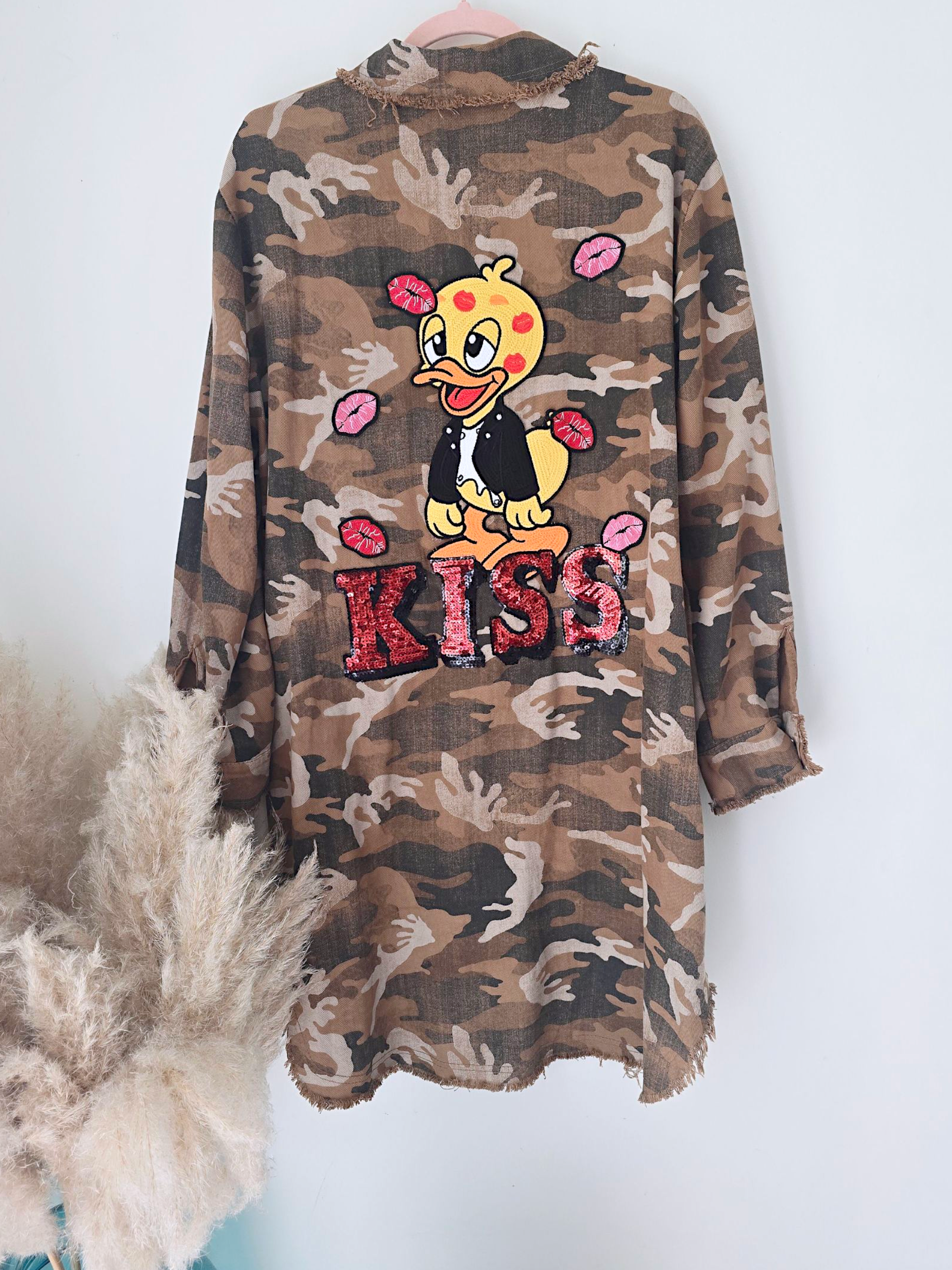 Robe chemise camouflage kiss