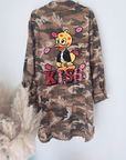 Robe chemise camouflage kiss
