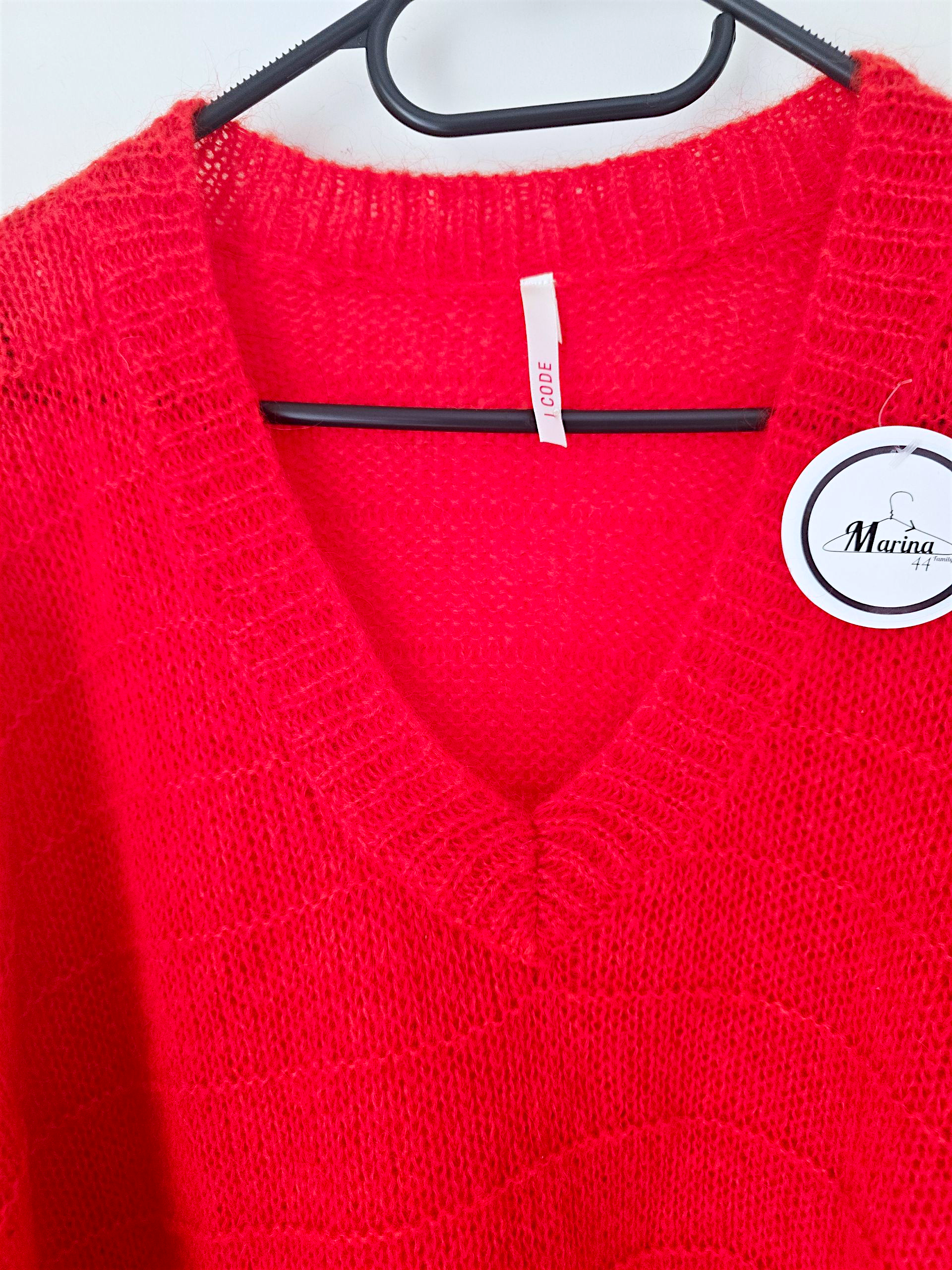 Pull doux red vif