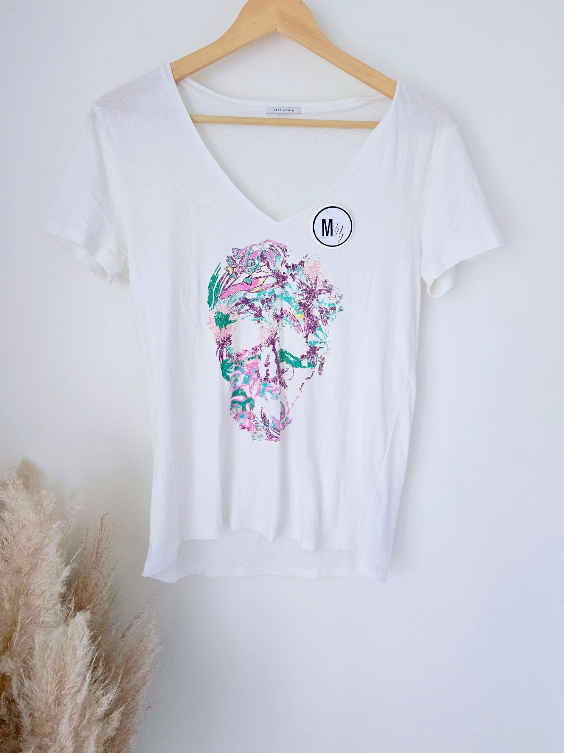Tee-shirt blanc skull