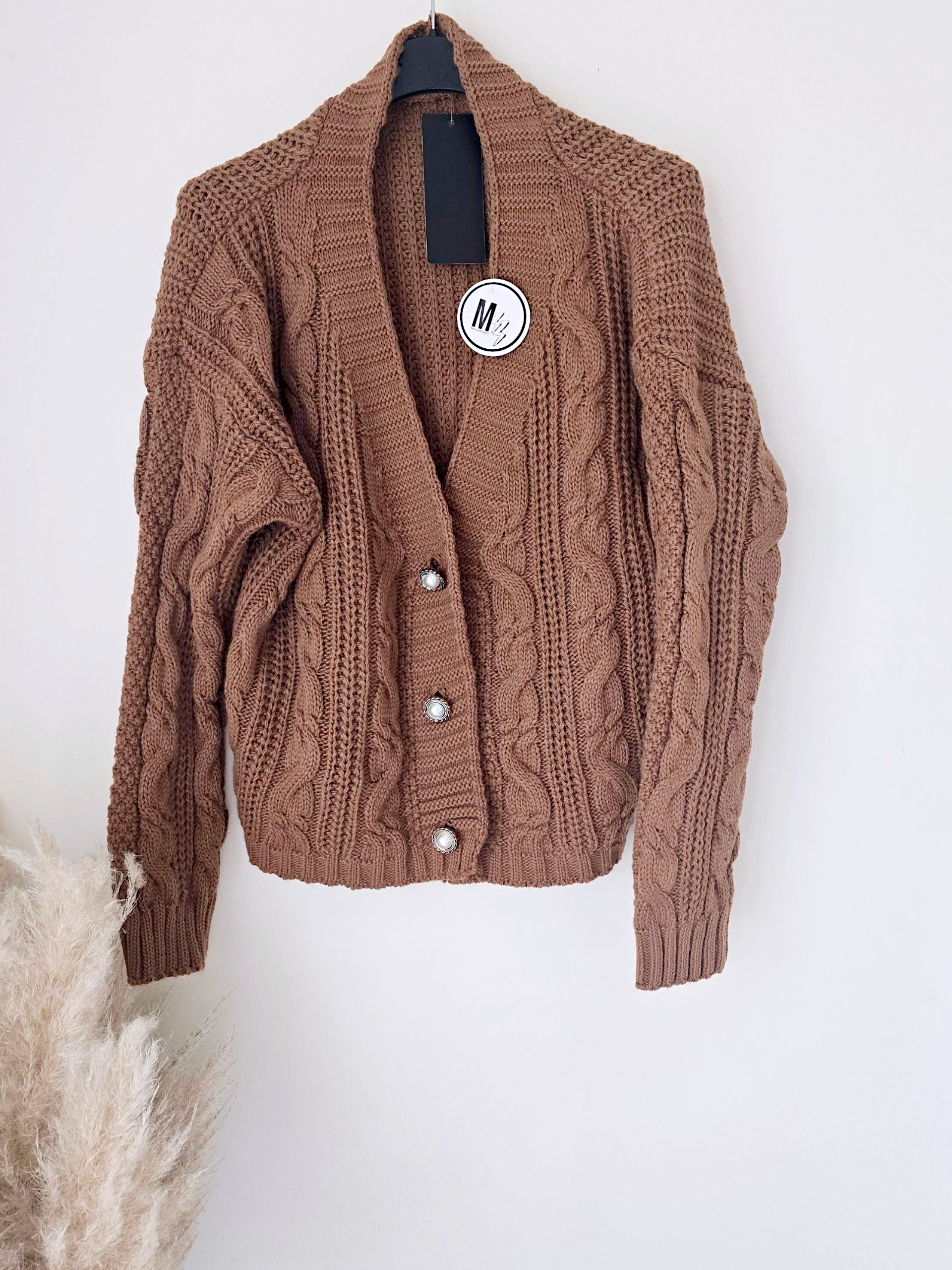 Cardigan chic tabac