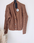 Cardigan chic tabac