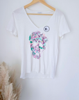 Tee-shirt blanc skull