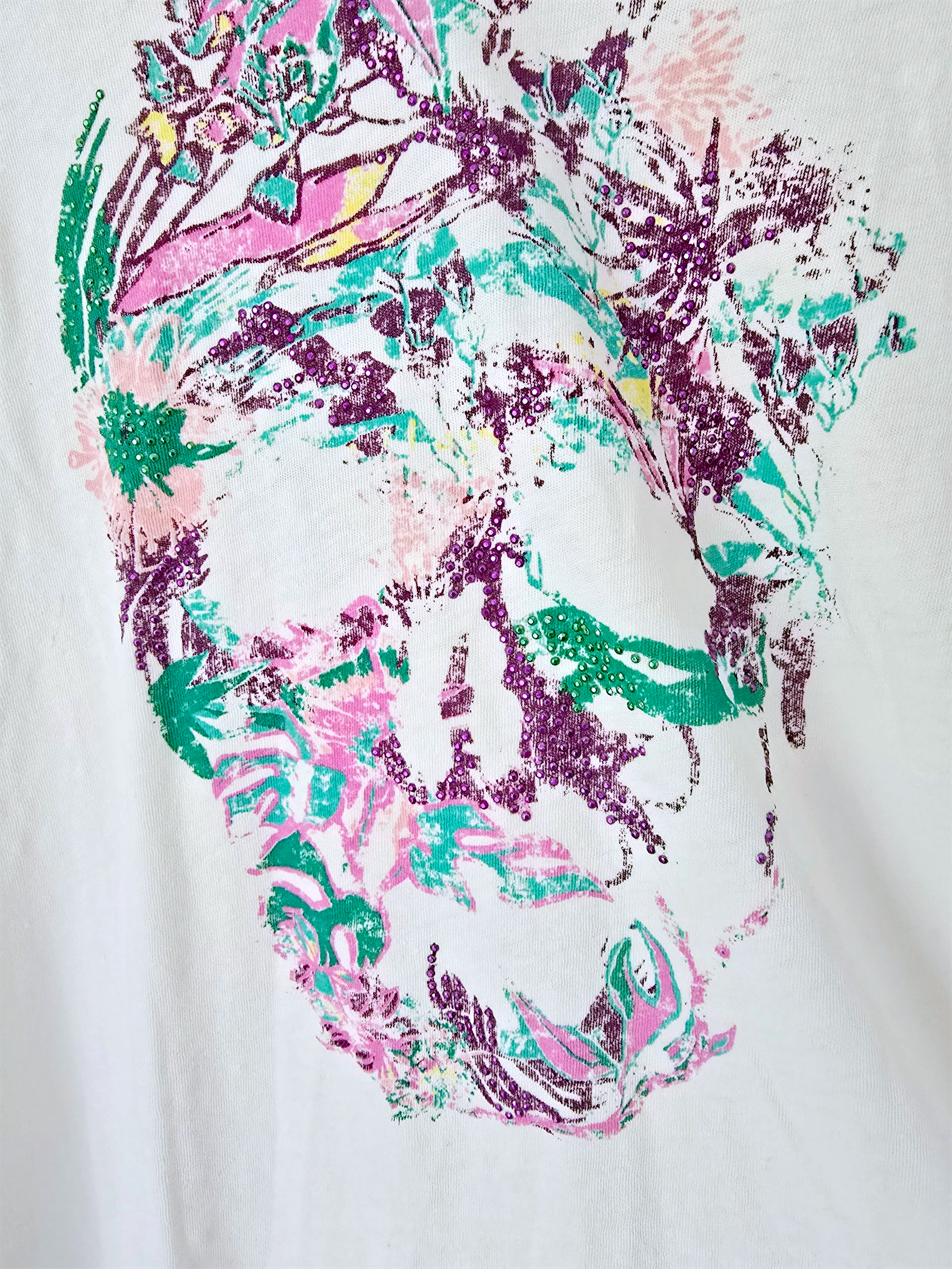 Tee-shirt blanc skull