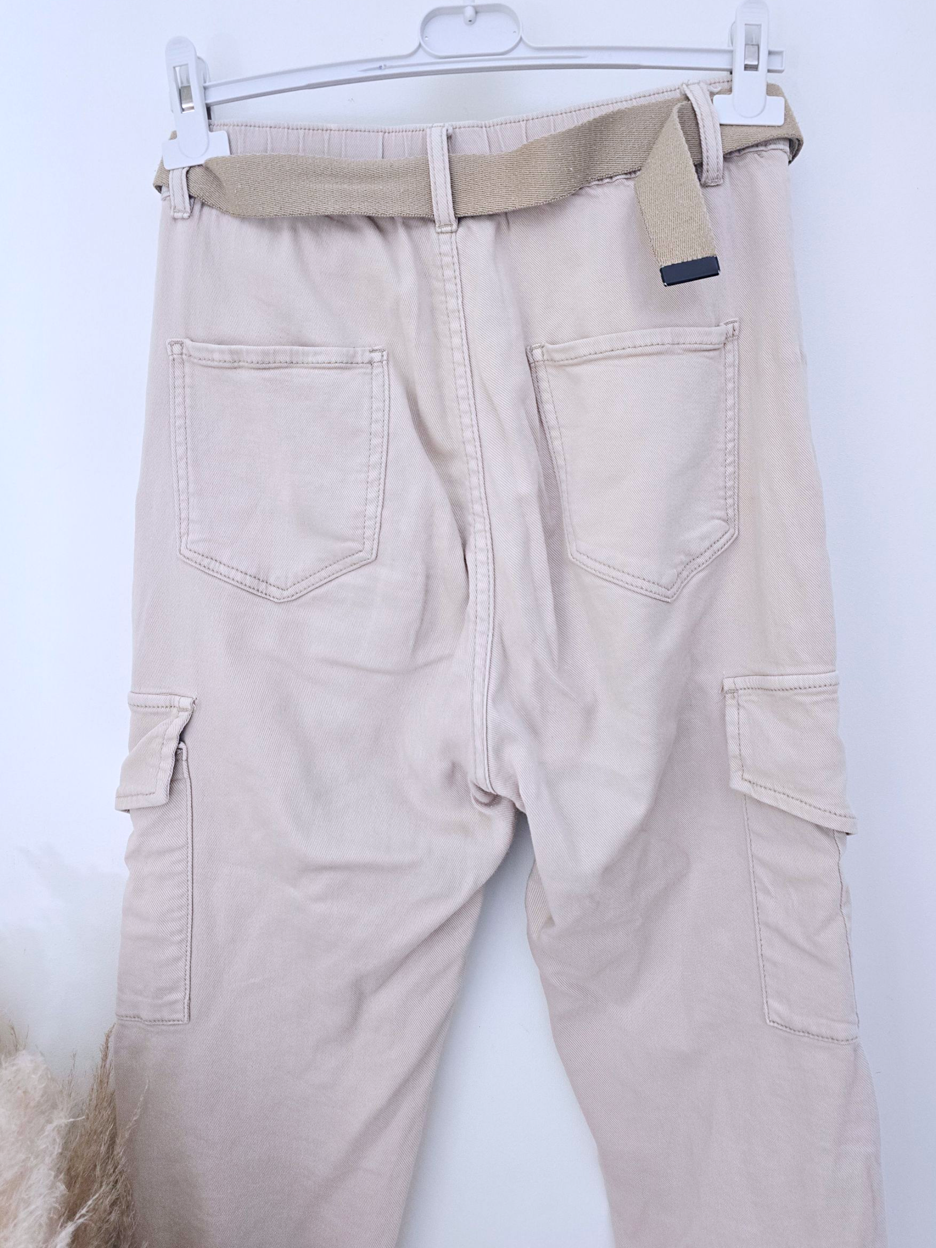 Pantalon cargo beige