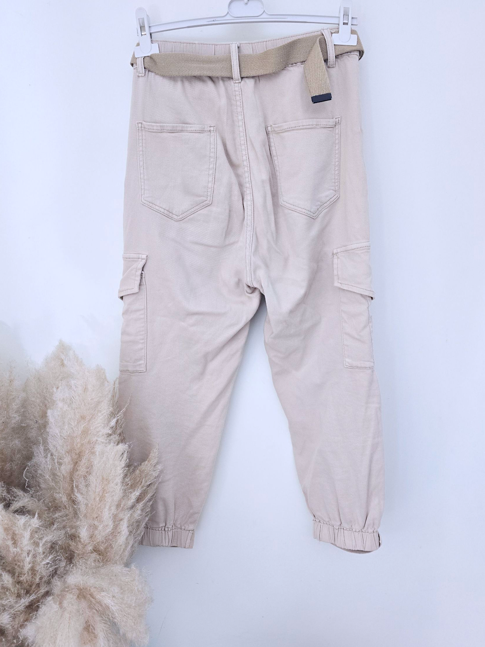 Pantalon cargo beige