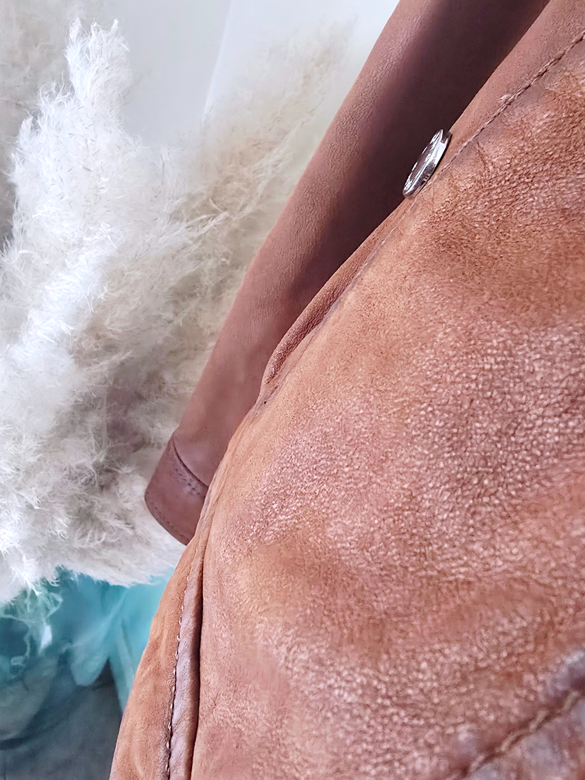 Bombers camel en cuir