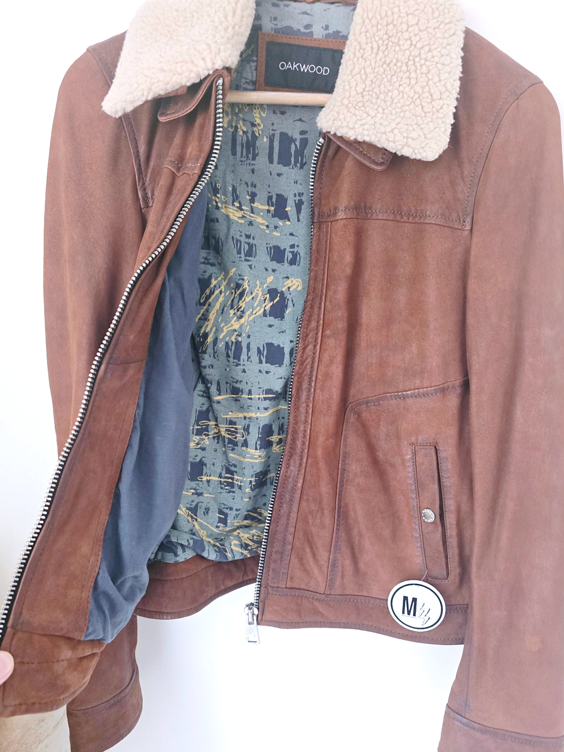 Bombers camel en cuir