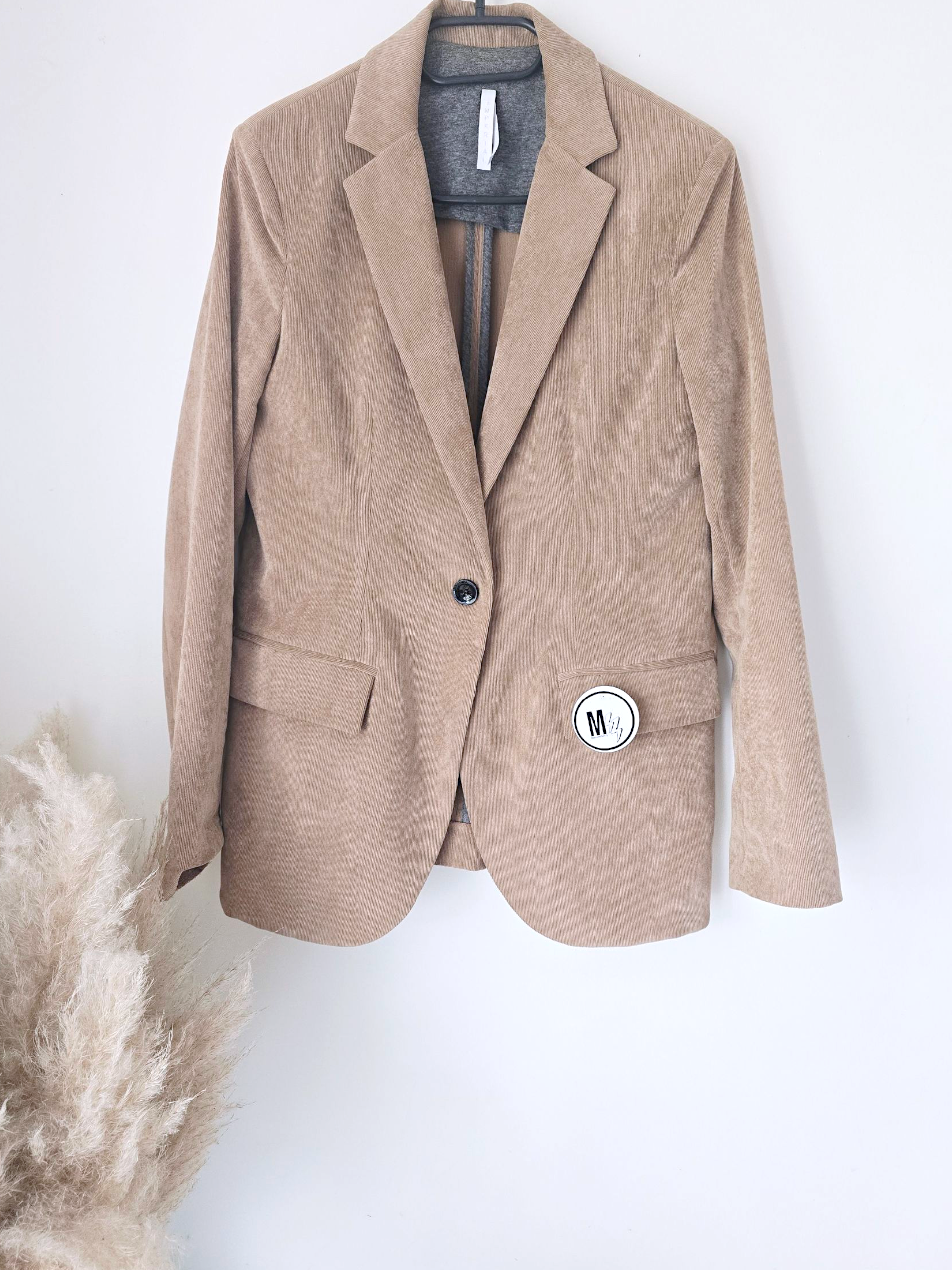 Veste beige velours côtelé