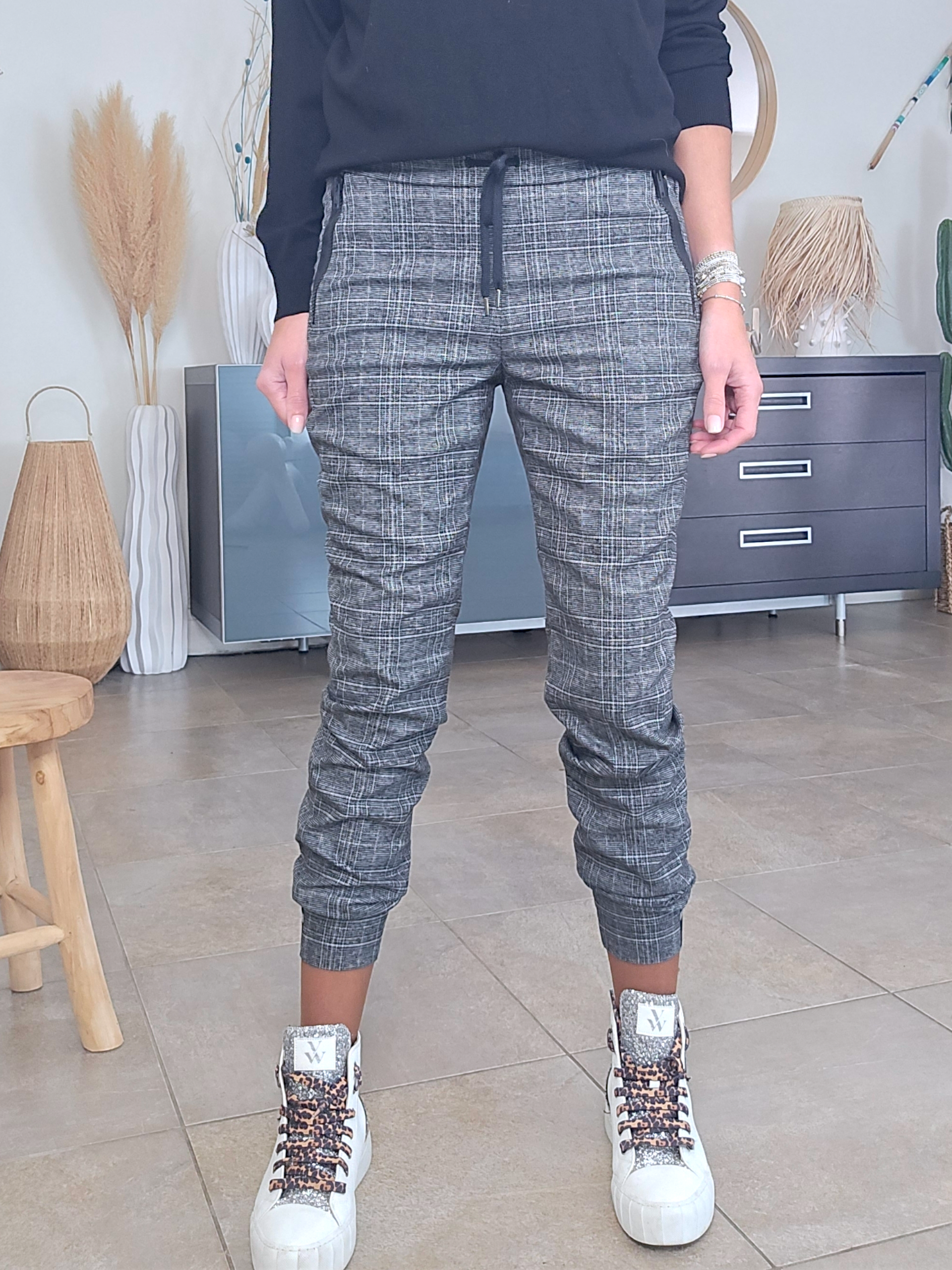 Pantalon jeeging à carreaux