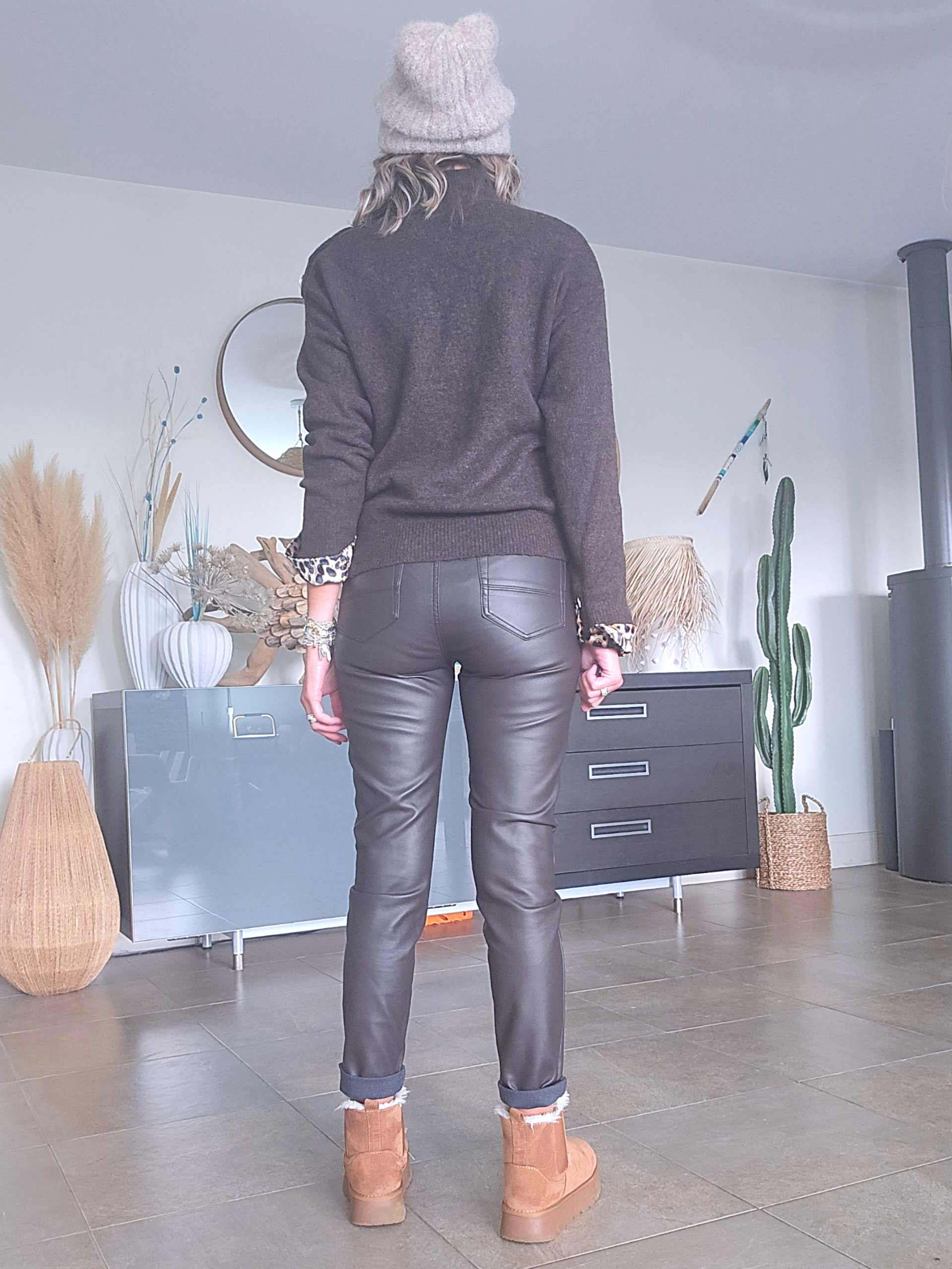 Pull chaud amour léopard
