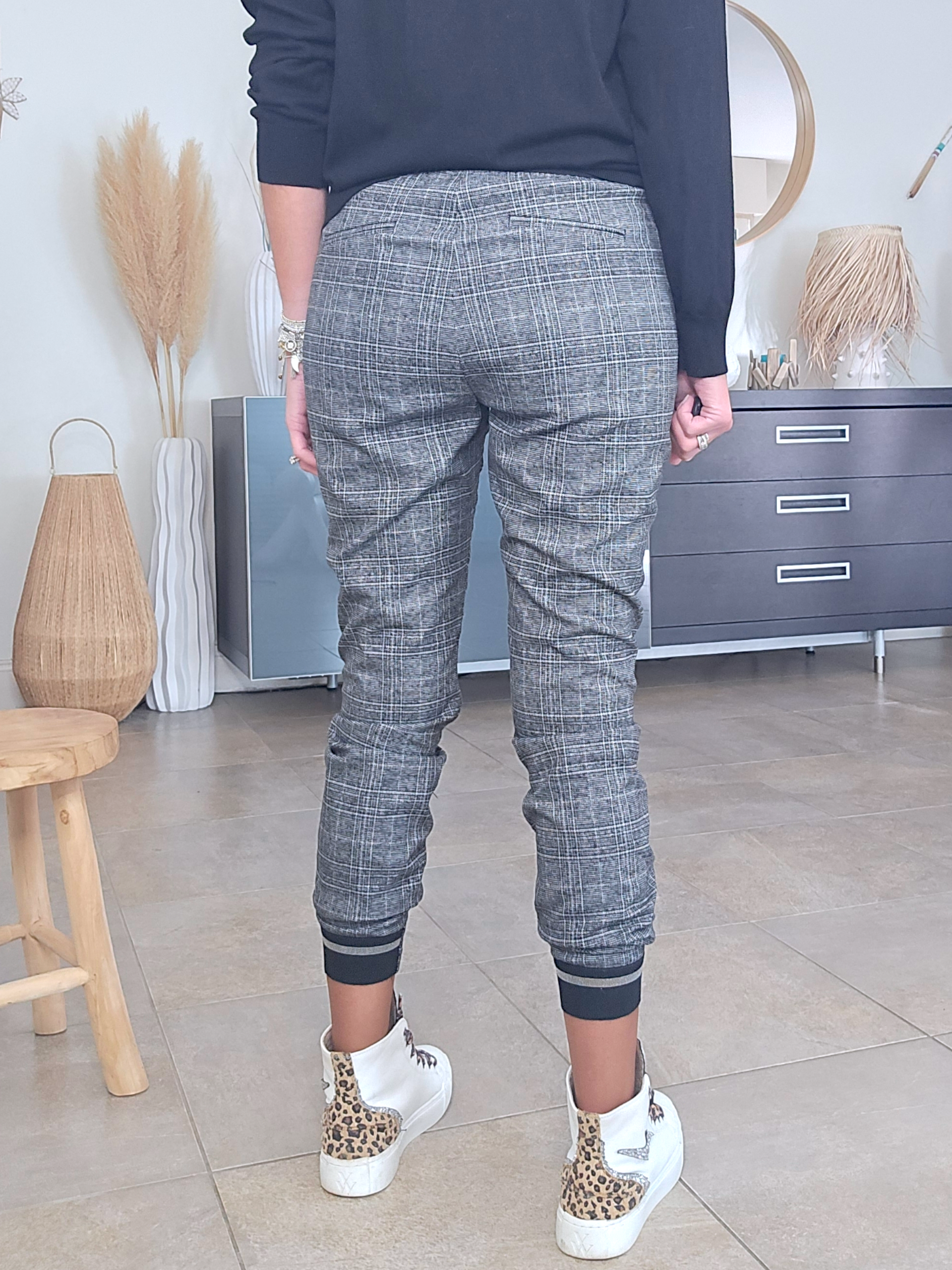Pantalon jeeging à carreaux