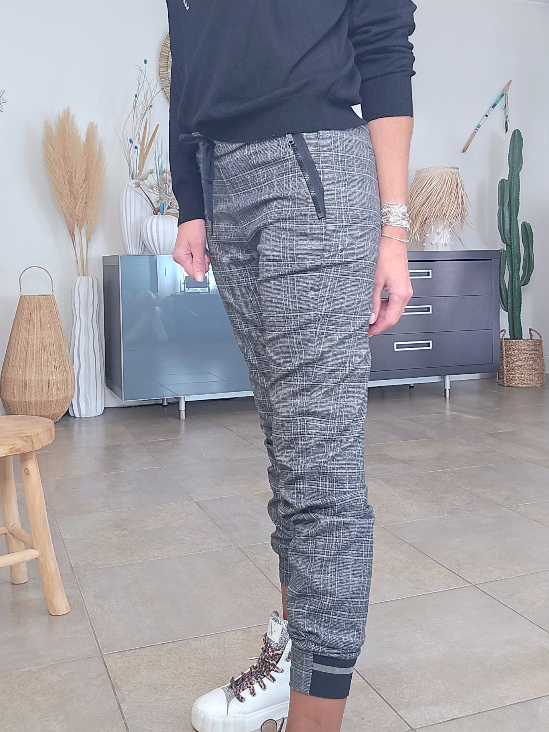 Pantalon jeeging à carreaux