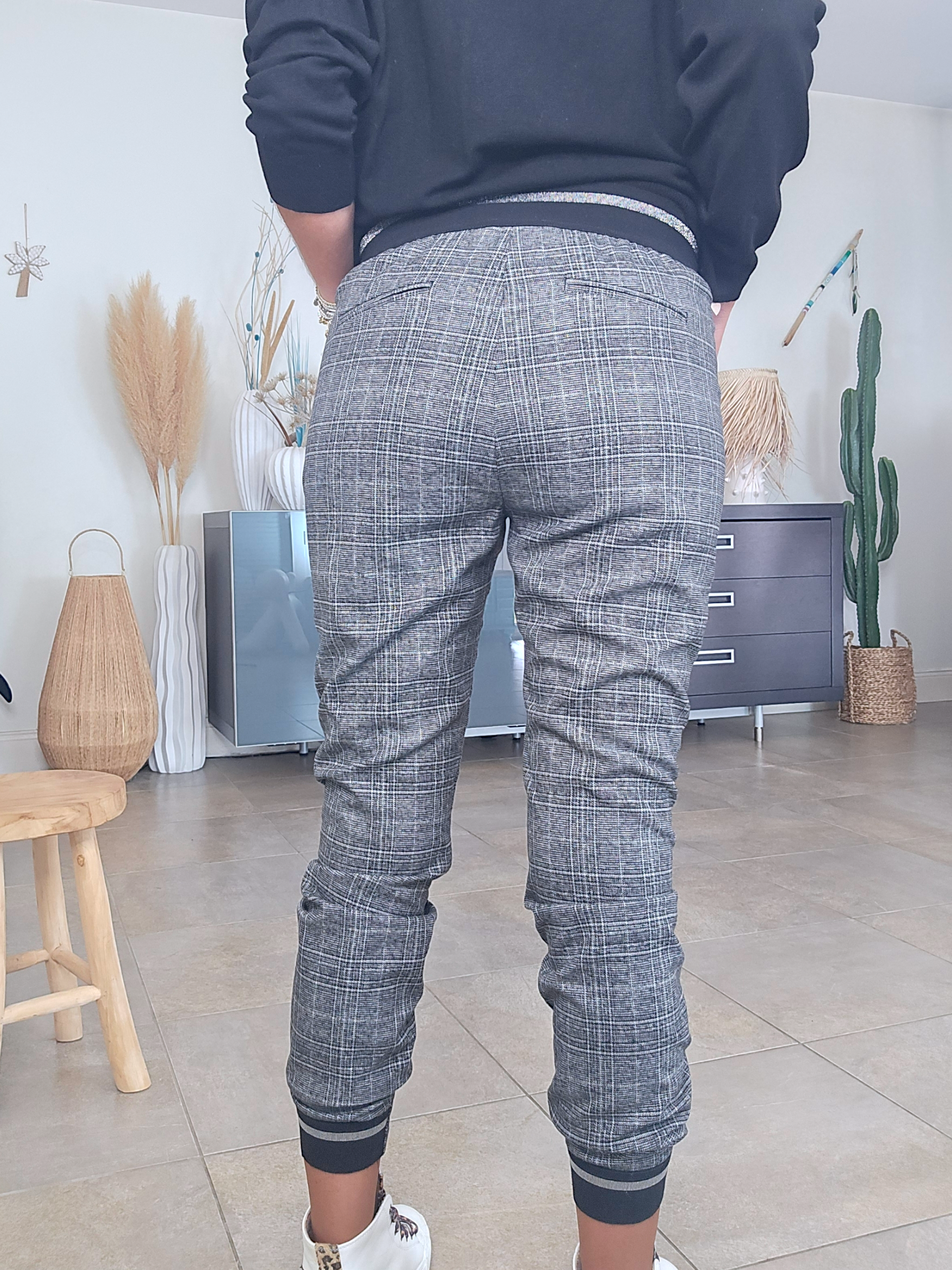 Pantalon jeeging à carreaux