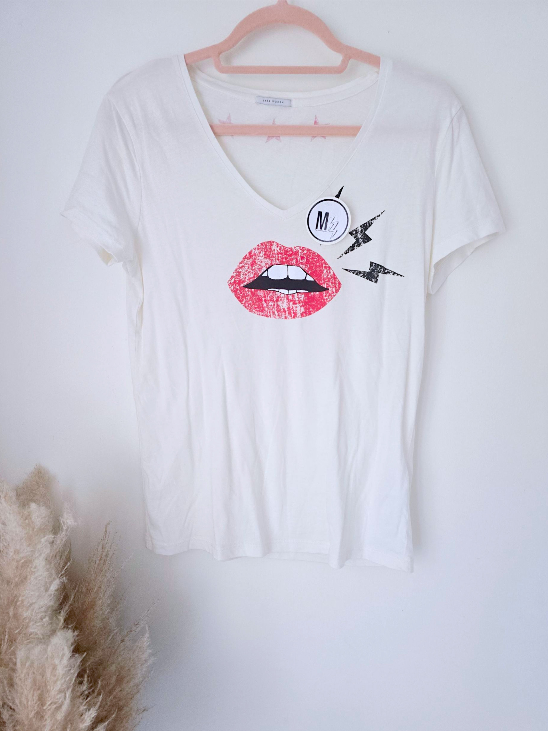 T-shirt blanc rock-chic