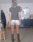 Short irisé 100% cuir