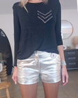 Short irisé 100% cuir