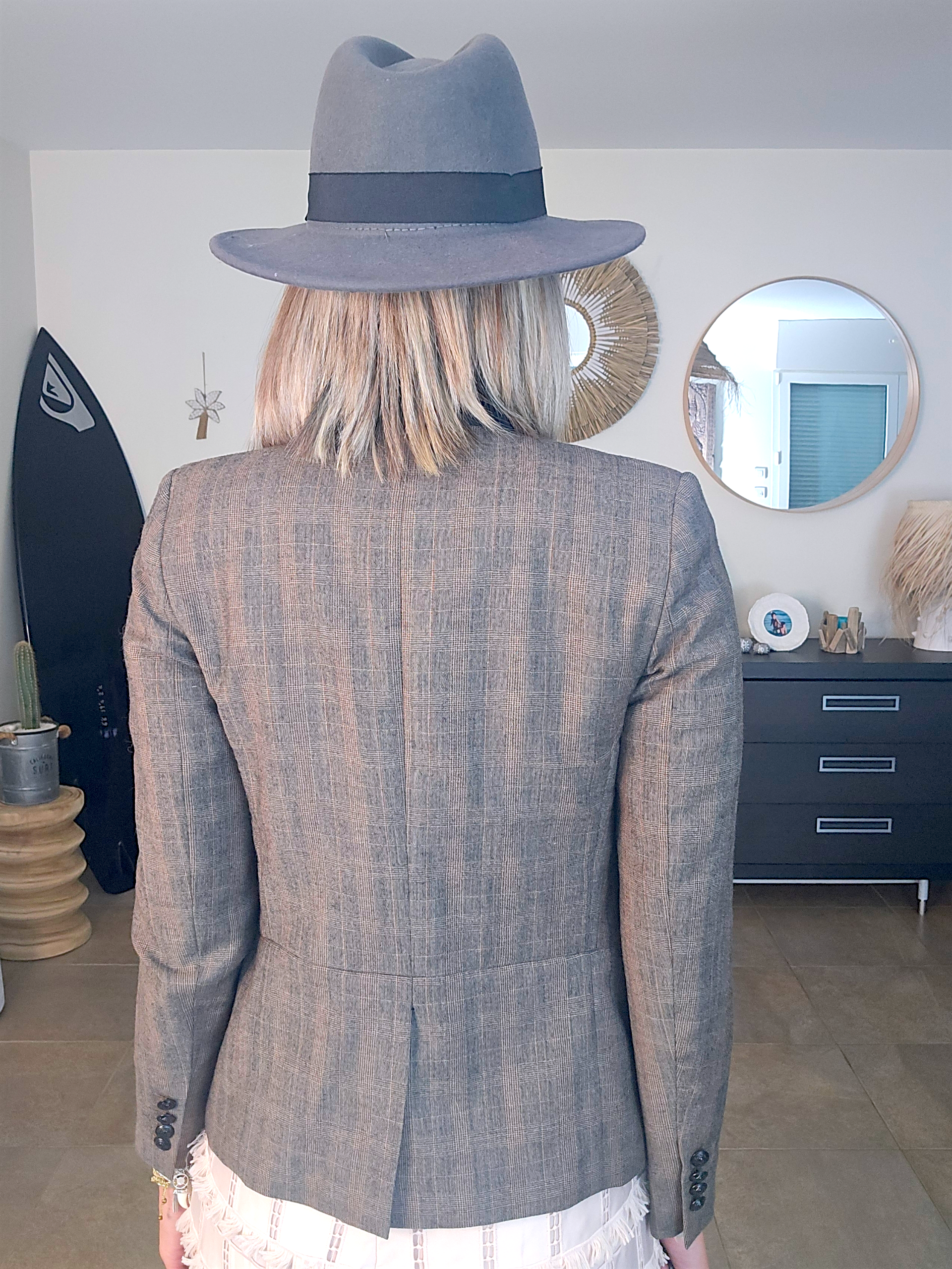 Veste vintage à carreaux