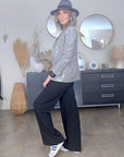 Veste grise à carreaux et sequins - 𝐌𝐚𝐫𝐢𝐧𝐚𝟒𝟒𝐟𝐚𝐦𝐢𝐥𝐲