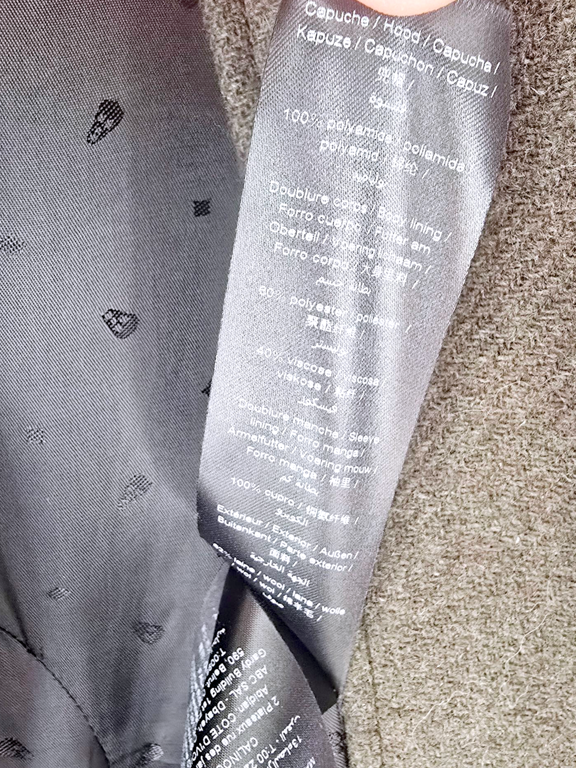 Manteau kaki en laine