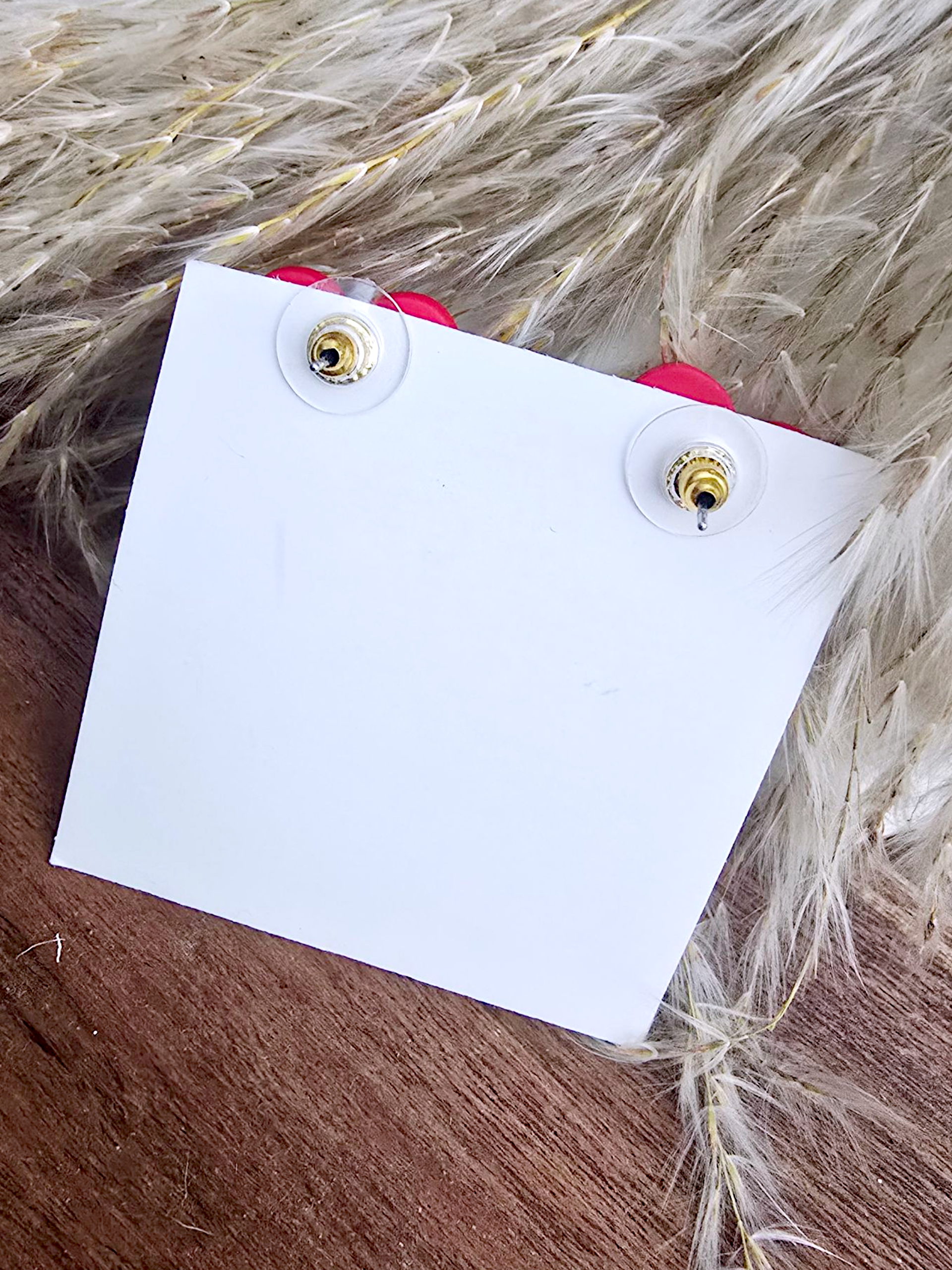 Boucles d&#39;oreilles cœur zébrée