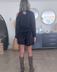 Jupe-short velours et sequins noirs. - 𝐌𝐚𝐫𝐢𝐧𝐚𝟒𝟒𝐟𝐚𝐦𝐢𝐥𝐲