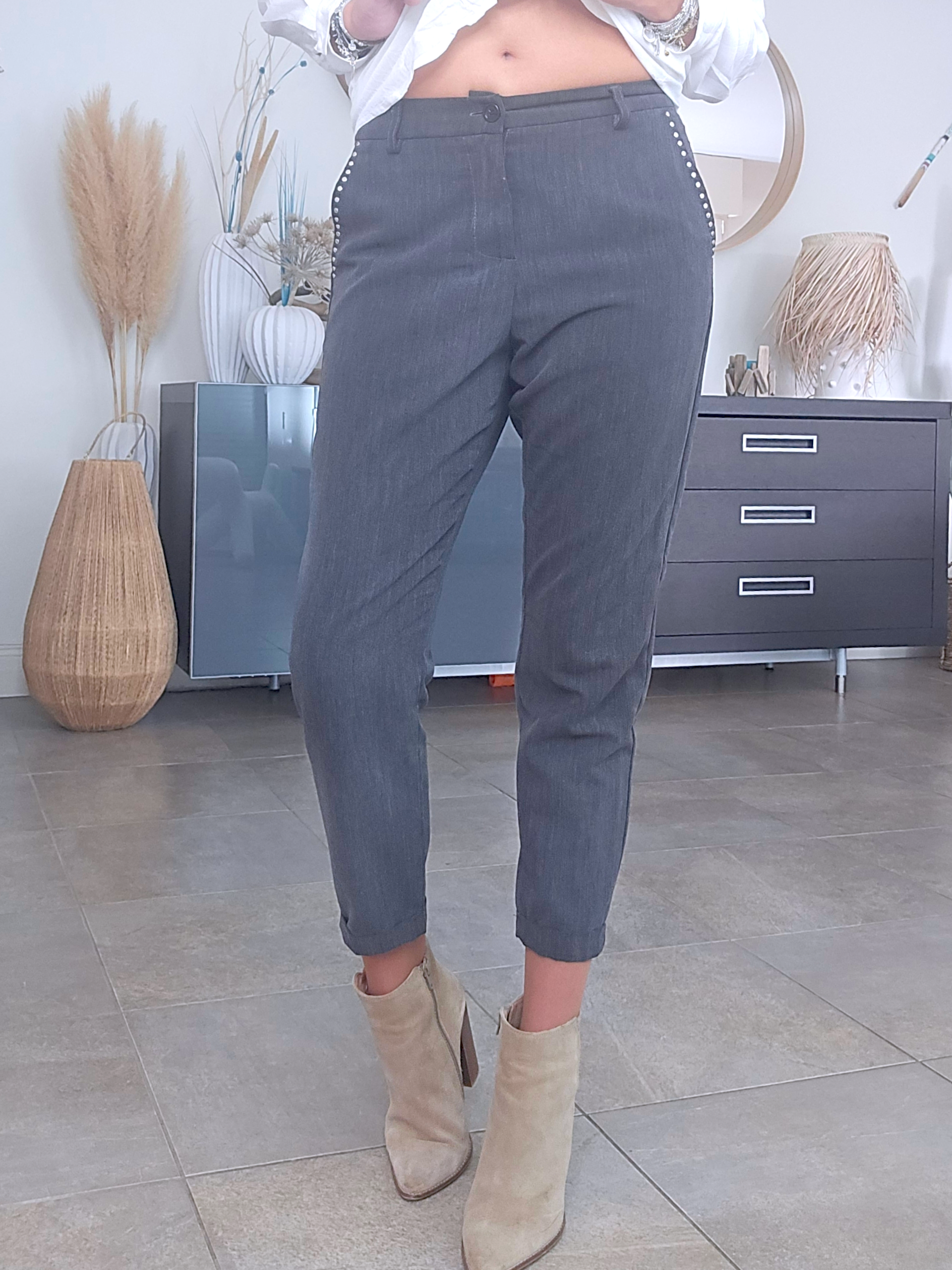 Pantalon chic gris anthracite - 𝐌𝐚𝐫𝐢𝐧𝐚𝟒𝟒𝐟𝐚𝐦𝐢𝐥𝐲