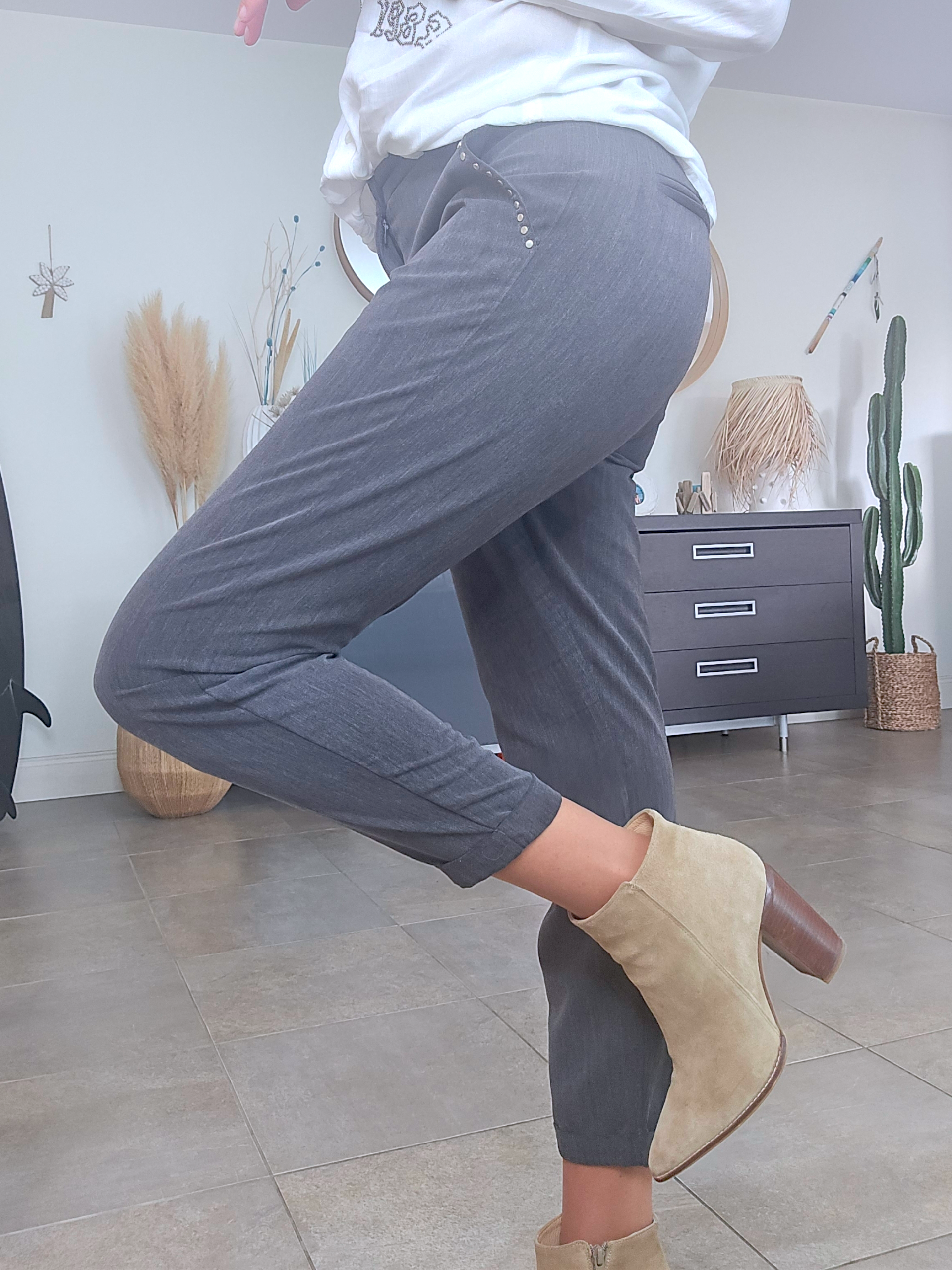 Pantalon chic gris anthracite - 𝐌𝐚𝐫𝐢𝐧𝐚𝟒𝟒𝐟𝐚𝐦𝐢𝐥𝐲