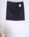Jupe noire en cuir