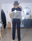 Pull marin noir et blanc