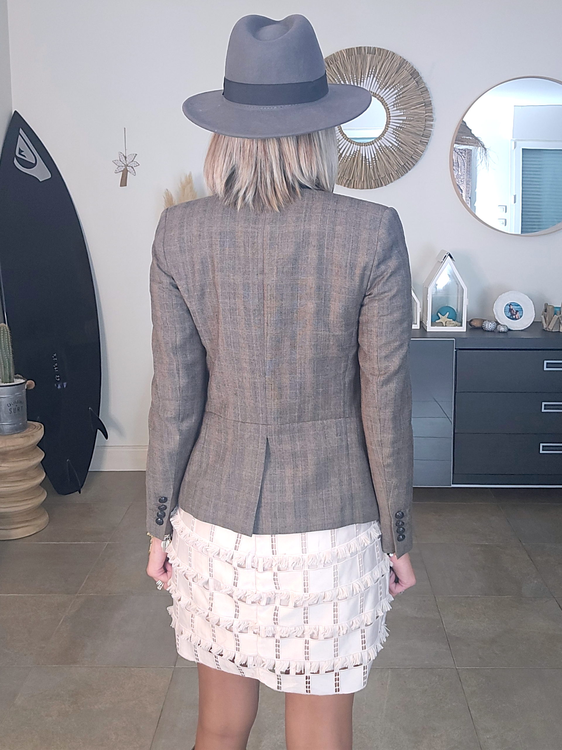 Veste vintage à carreaux