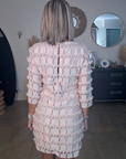 Robe rose plumetis