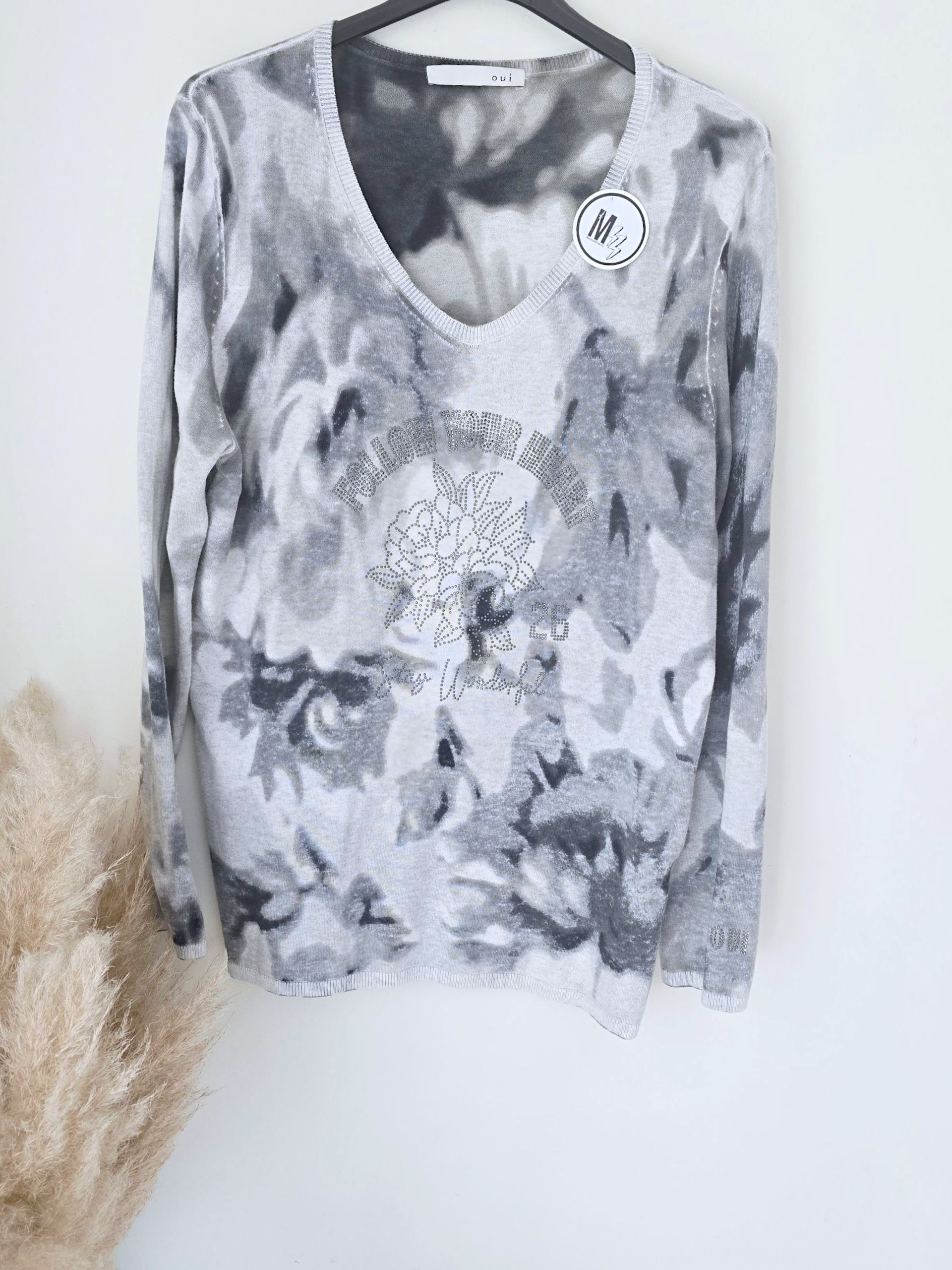 Pull tie and dye gris