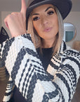 Gilet chaud ethnique noir et blanc - 𝐌𝐚𝐫𝐢𝐧𝐚𝟒𝟒𝐟𝐚𝐦𝐢𝐥𝐲
