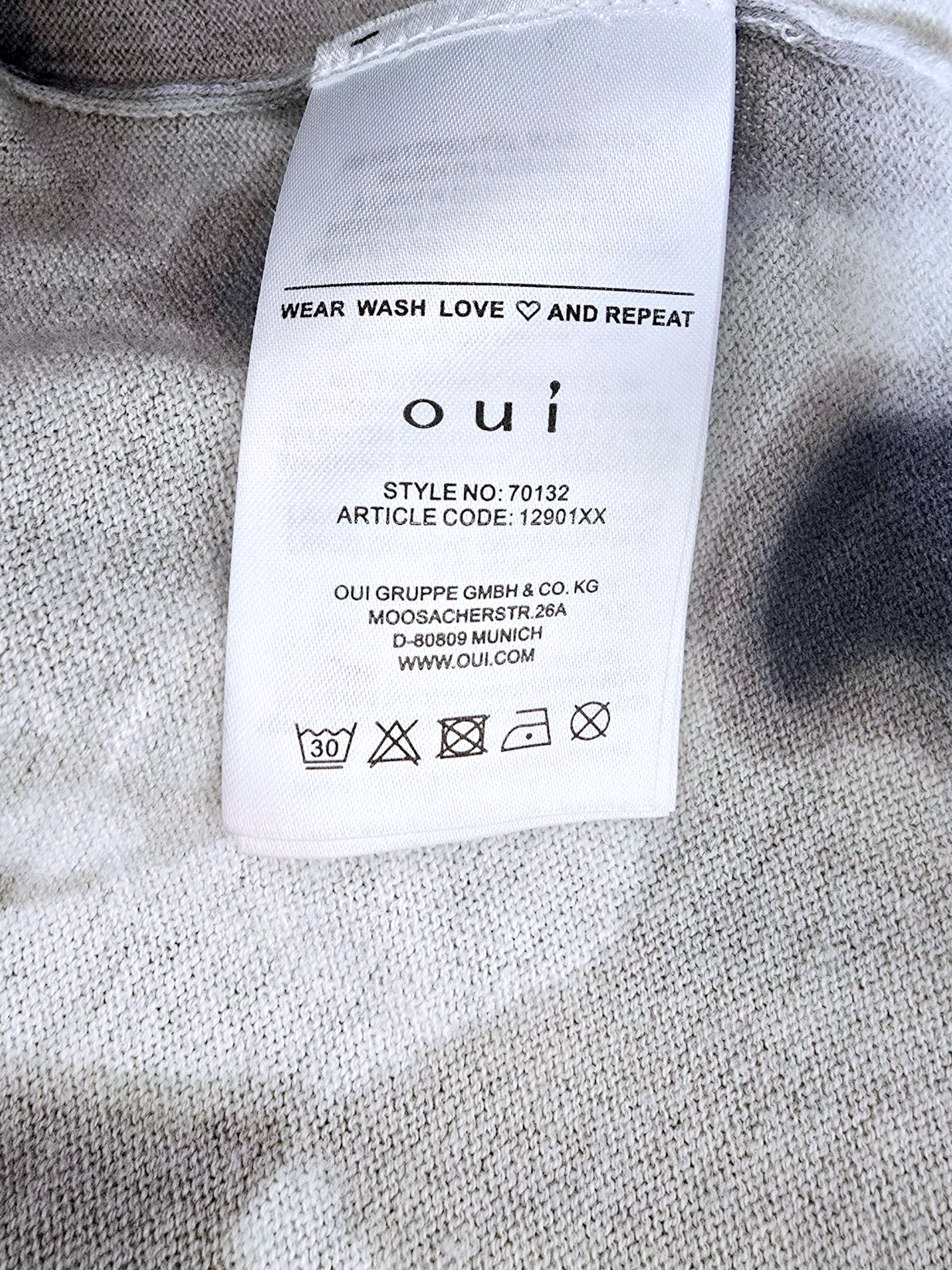 Pull tie and dye gris