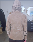 Veste velours ras tags