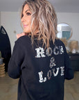 Pull chaud noir rock & love
