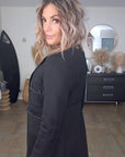 Manteau noir à clous mi-saison - 𝐌𝐚𝐫𝐢𝐧𝐚𝟒𝟒𝐟𝐚𝐦𝐢𝐥𝐲