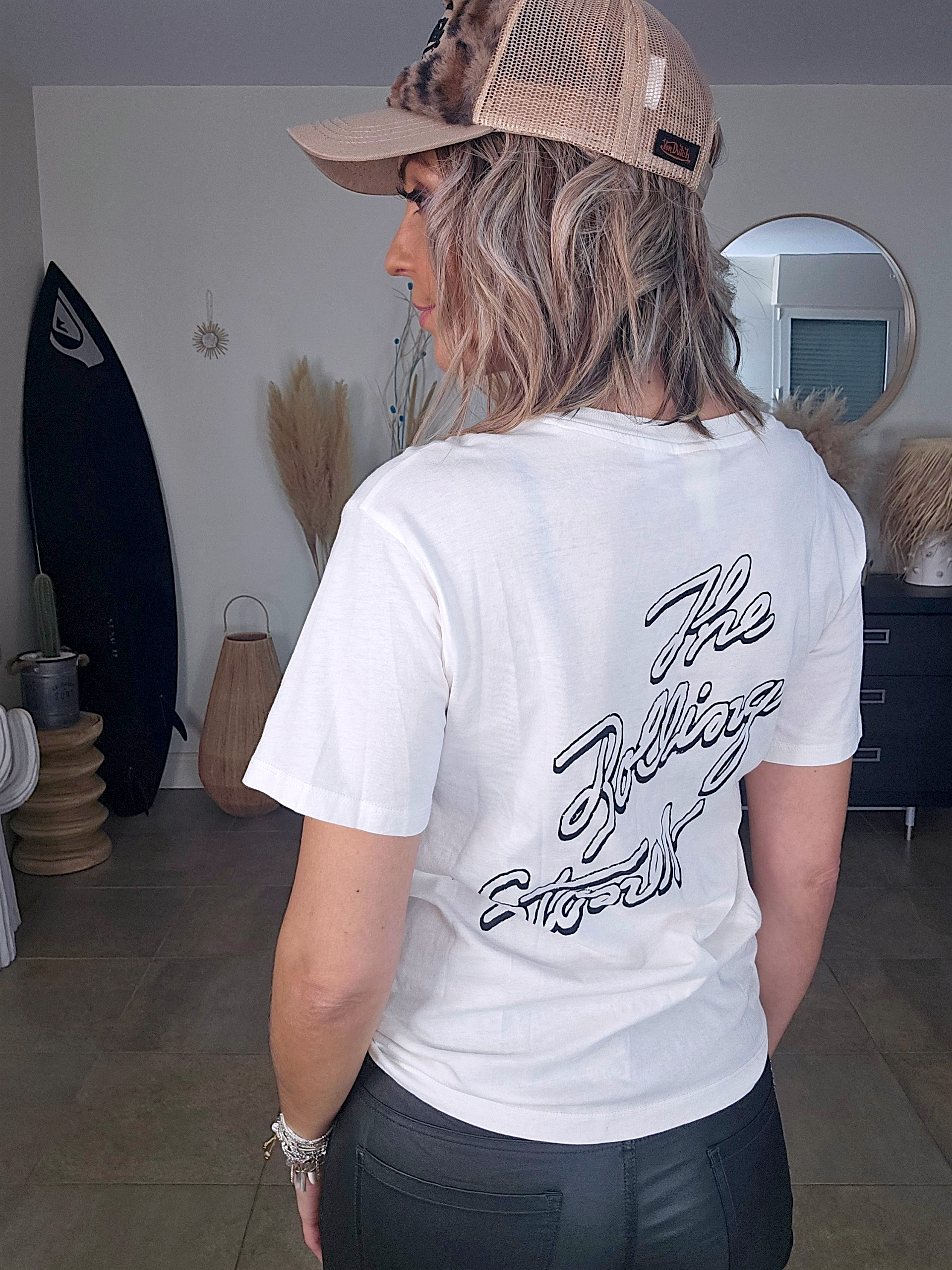 Tee-shirt blanc Rolling Stone - 𝐌𝐚𝐫𝐢𝐧𝐚𝟒𝟒𝐟𝐚𝐦𝐢𝐥𝐲