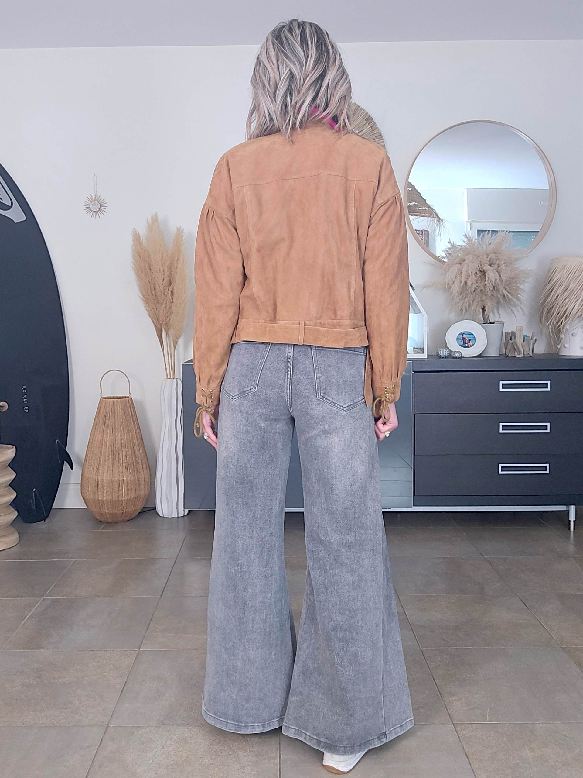 Blouson 100% cuir daim tabac - 𝐌𝐚𝐫𝐢𝐧𝐚𝟒𝟒𝐟𝐚𝐦𝐢𝐥𝐲