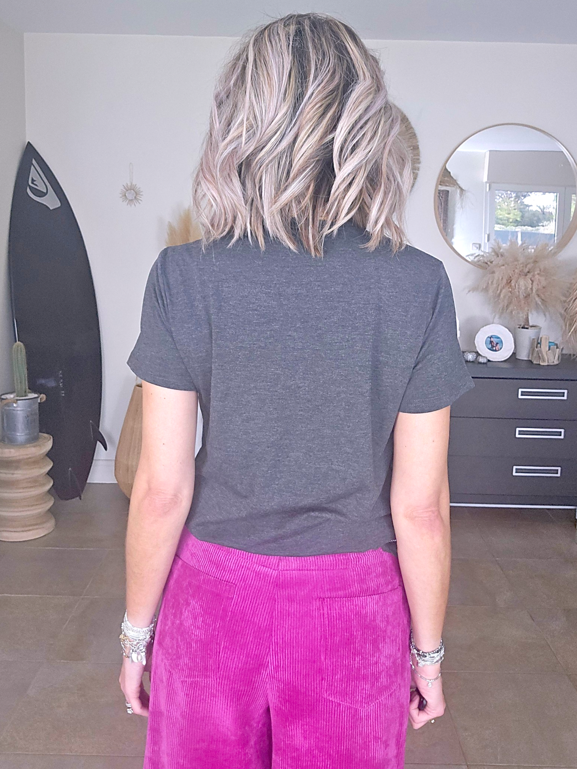 T-shirt gris anthracite éclair - 𝐌𝐚𝐫𝐢𝐧𝐚𝟒𝟒𝐟𝐚𝐦𝐢𝐥𝐲