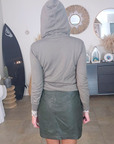 Cardigan kaki à capuche - 𝐌𝐚𝐫𝐢𝐧𝐚𝟒𝟒𝐟𝐚𝐦𝐢𝐥𝐲